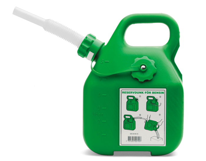 Kanister na benzín, 6 l, zelený