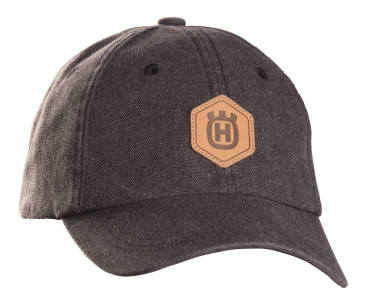 Šiltovka tmavo šedá s koženým logom Husqvarna