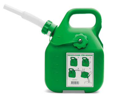 Kanister na benzín, 6 l, zelený